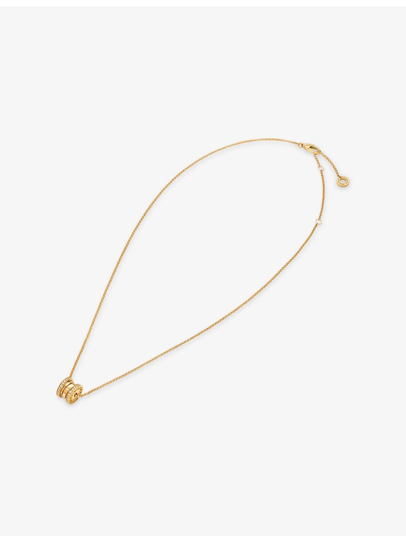 Bvlgari pendant necklace 18ct yellow gold diamond 0.25ct (British brand)