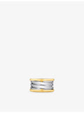 Bvlgari B.zero1 four-band ring in gold and steel, imported from the UK