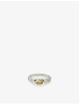 selfridges Simuero Polo Yellow Sterling-Silver and Lemon Quartz Ring- Buy online at McGrocer