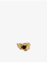 selfridges Simuero Ola Brown 18ct Gold Vermeil and Smoky Quartz Ring- Buy online at McGrocer