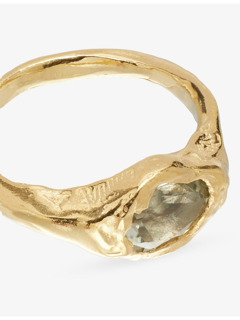 Simuero 18ct gold vermeil amethyst ring - British product