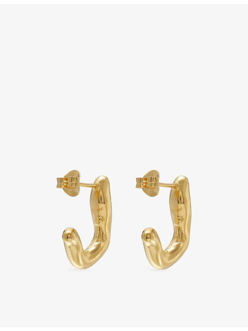 Gamba 18ct gold plated earrings 21 x 15 mm (British brand)