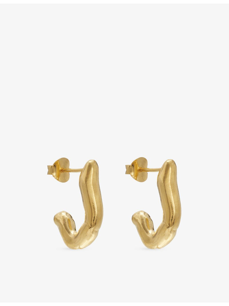 Gamba 18ct gold plated earrings 21 x 15 mm (British brand)