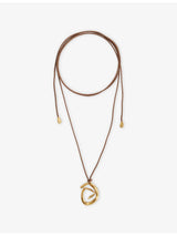 selfridges Simuero Espiral 18ct Gold-Plated Brass Cord Necklace- Buy online at McGrocer