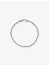 selfridges Tom Wood Curb M Rhodium-Plated 925 Sterling Silver Bracelet- Buy online at McGrocer