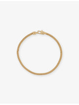selfridges Tom Wood Curb M 18ct Gold-Plated 925 Sterling Silver Bracelet- Buy online at McGrocer