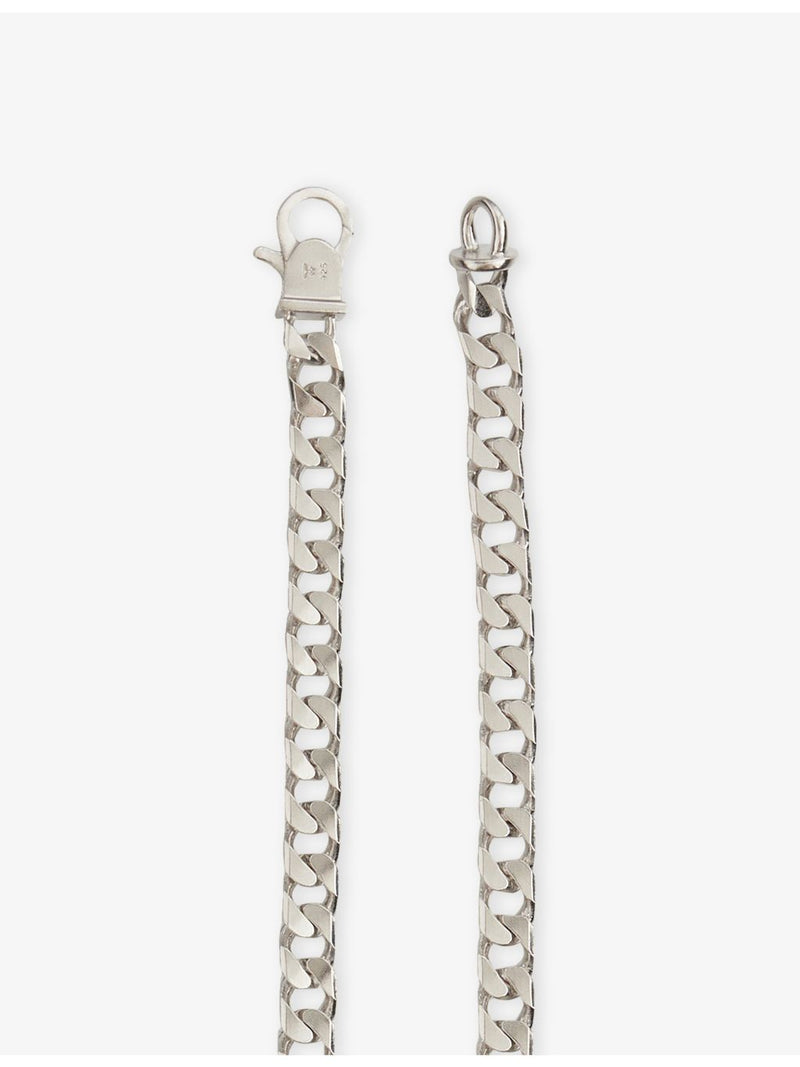 Tom Wood Frankie Chain necklace rhodium-plated 925 sterling silver, UK version