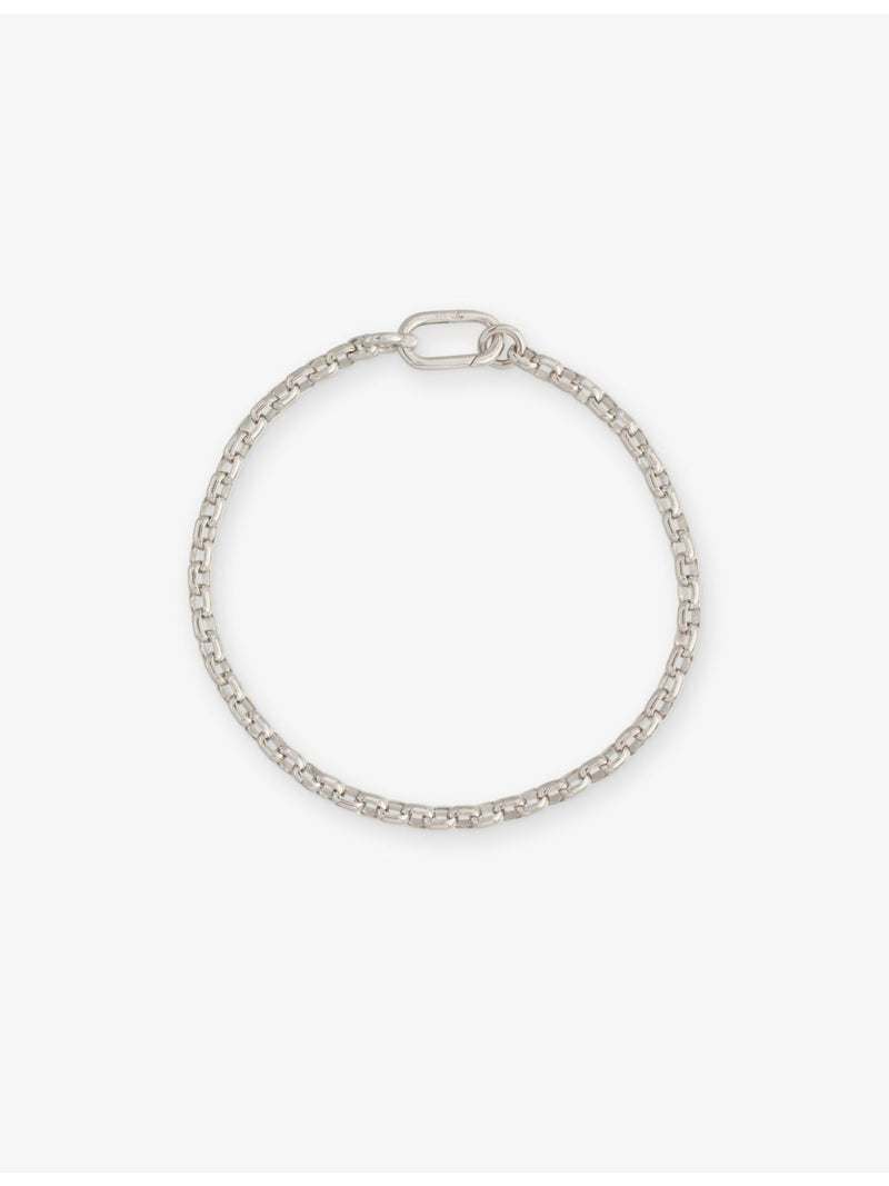 Tom Wood Lee Thick rhodium-plated sterling silver bracelet, imported from the UK