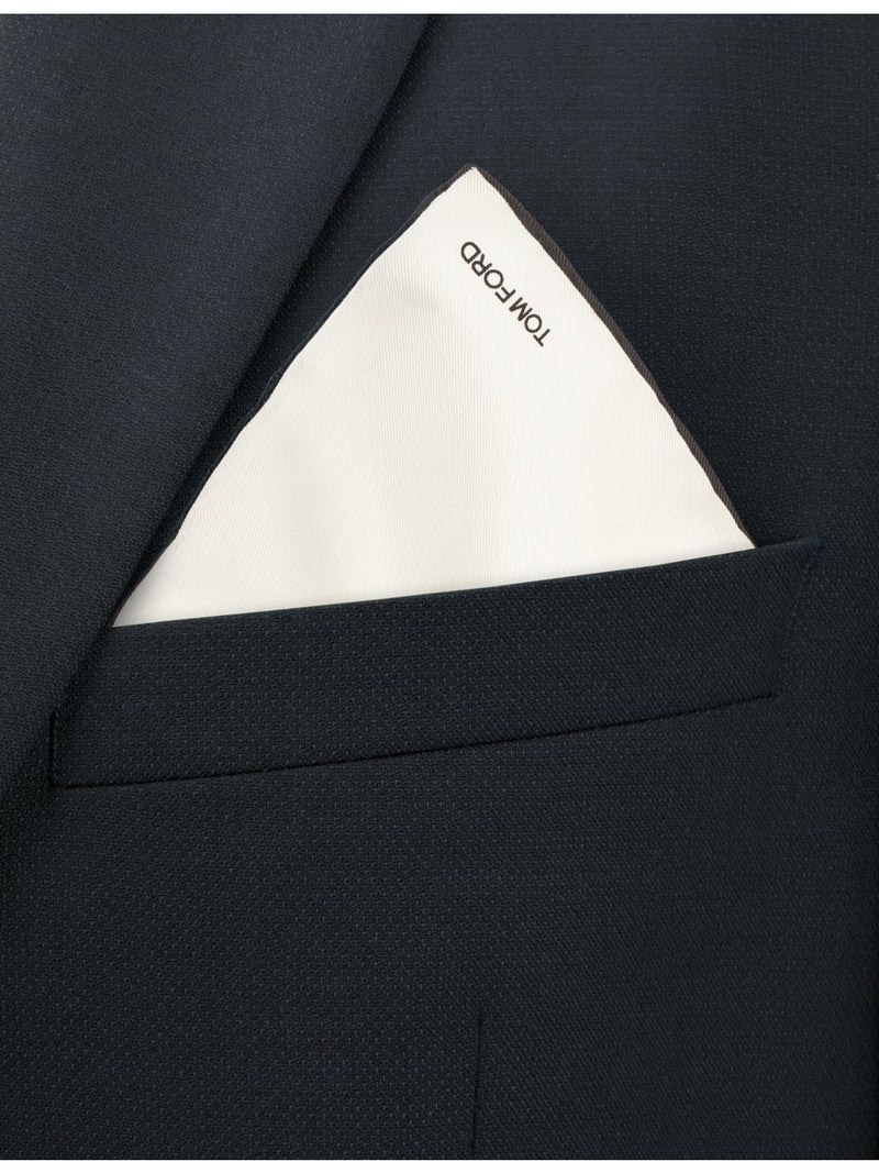 Tom Ford silk pocket square with contrast border (British brand)