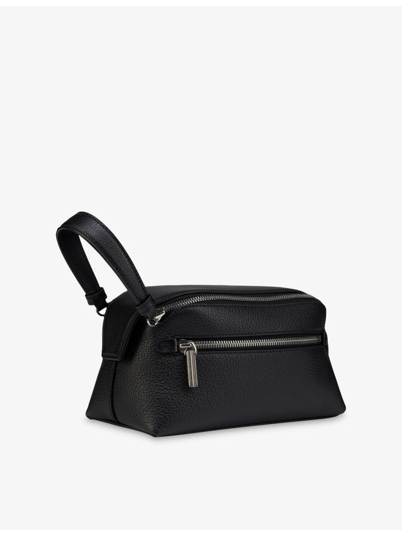 Christian Louboutin leather travel pouch with red lining - British product