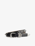 Hollyhock Stone-Embellished Leather Belt