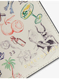 Duke + Dexter Dean sketch-print leather wallet, smooth finish (British brand)