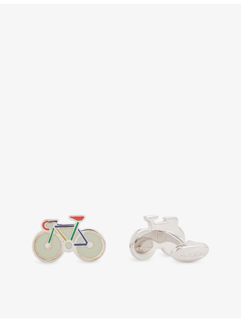 Paul Smith copper and zinc bicycle cufflinks, UK version