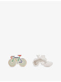 Paul Smith copper and zinc bicycle cufflinks, UK version