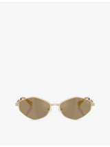 selfridges Michael Kors MK1181 Gold Coast Irregular-Frame Metal Sunglasses- Buy online at McGrocer
