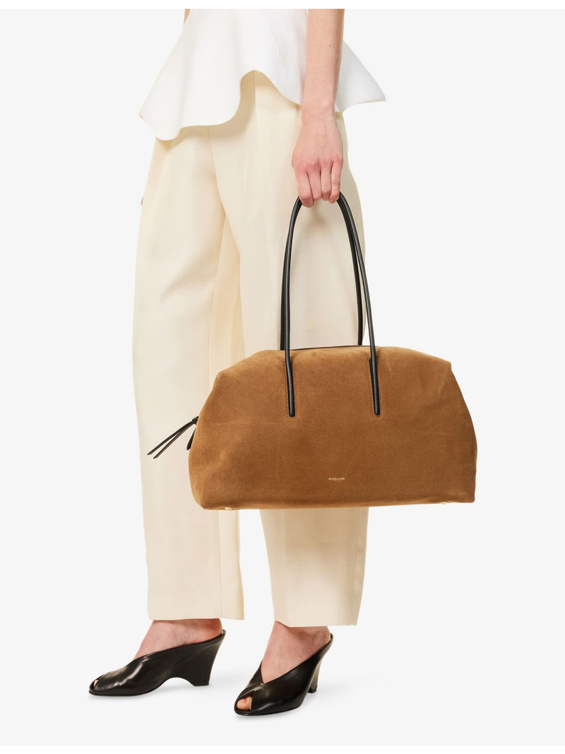 DeMellier Stockholm suede shoulder bag 45cm, imported from the UK