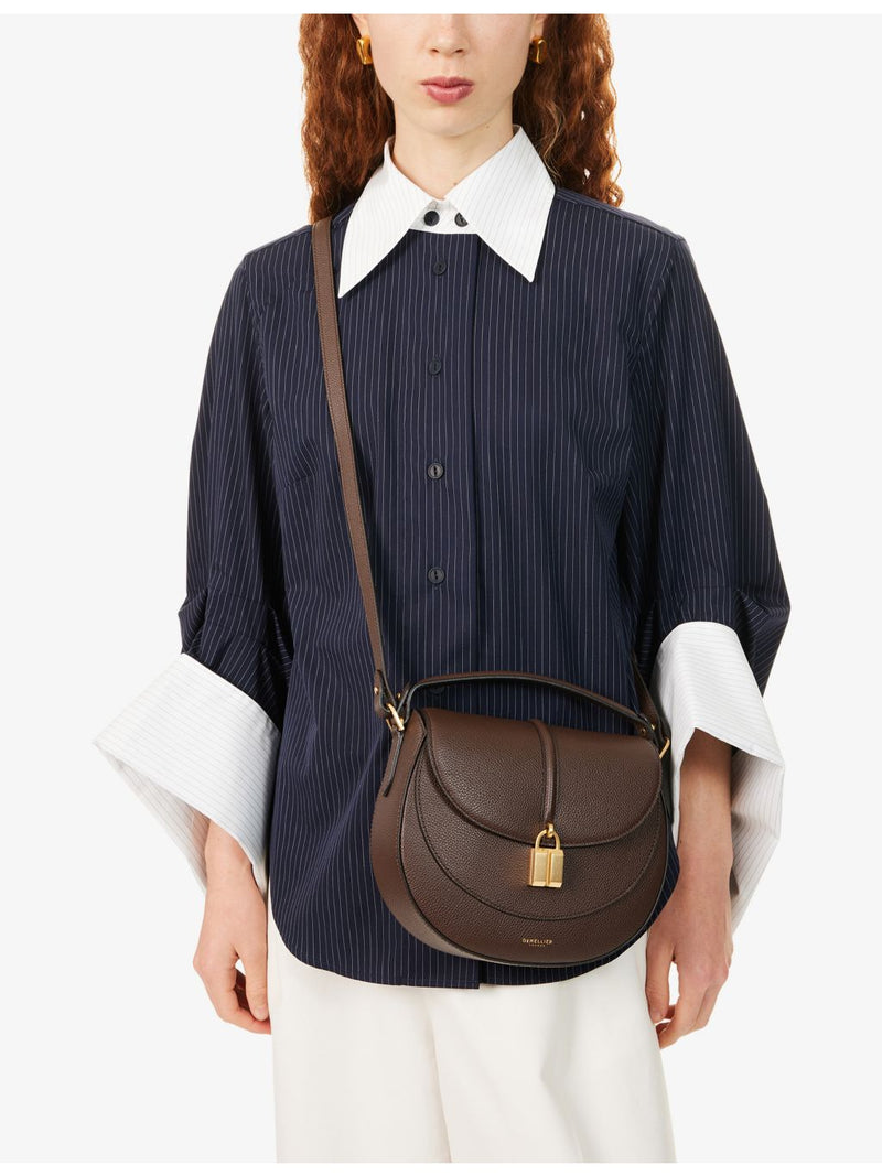 Demellier Siena saddle leather shoulder bag (British brand)