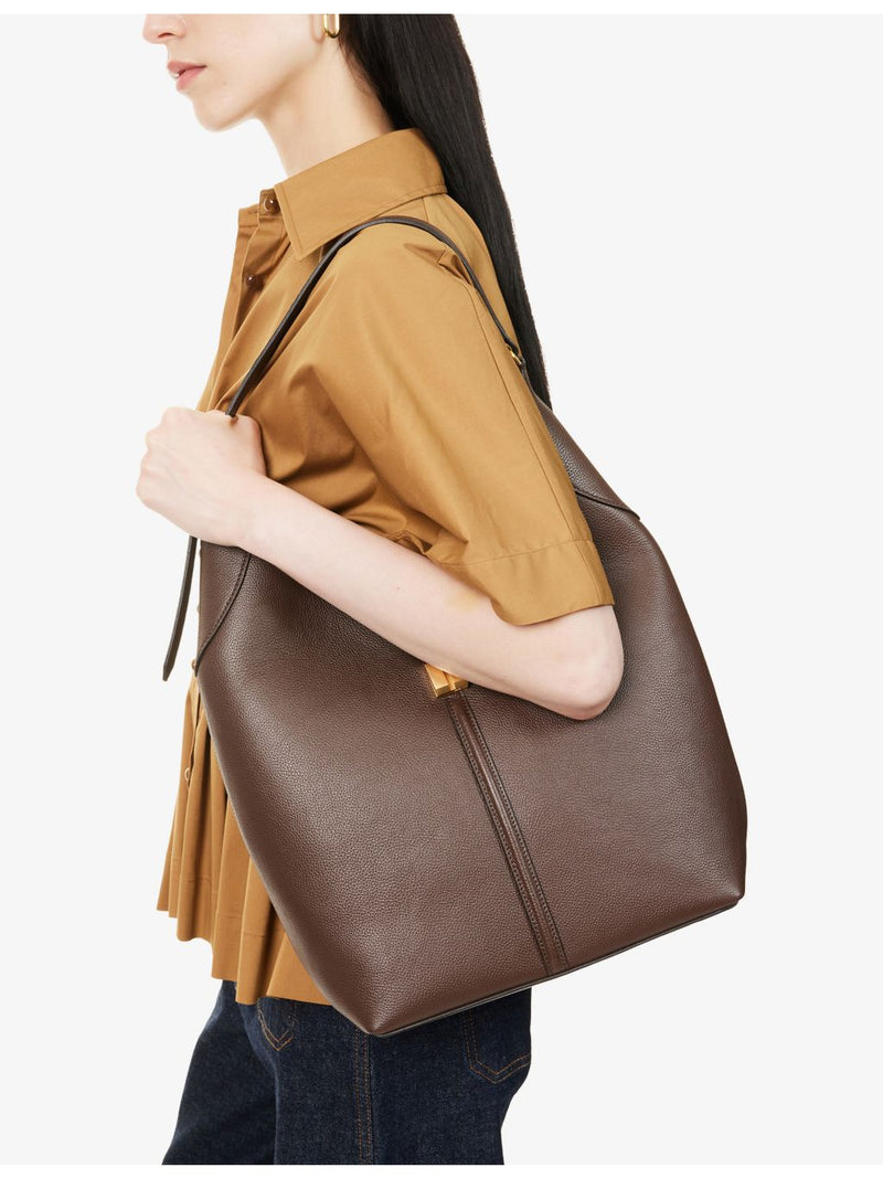 Demellier Siena leather bucket shoulder bag (British brand)
