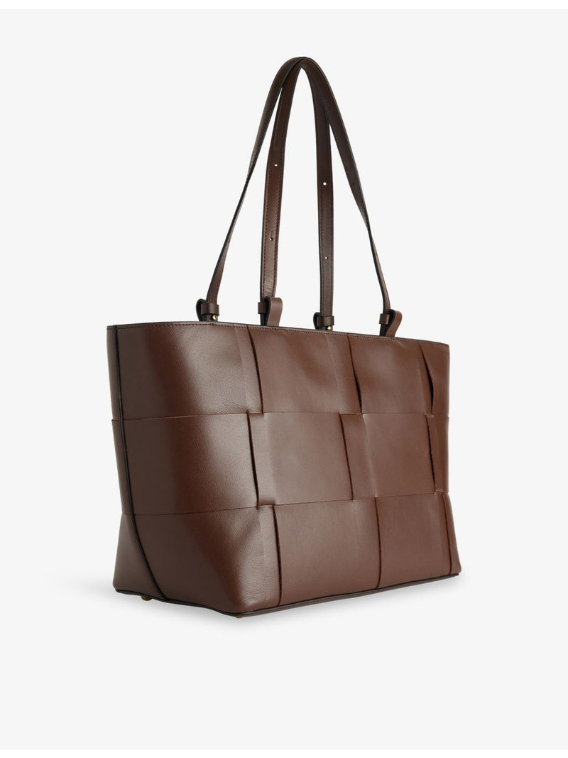 Demellier Florence leather tote bag with top handles, imported from the UK