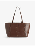 Demellier Florence leather tote bag with top handles, imported from the UK