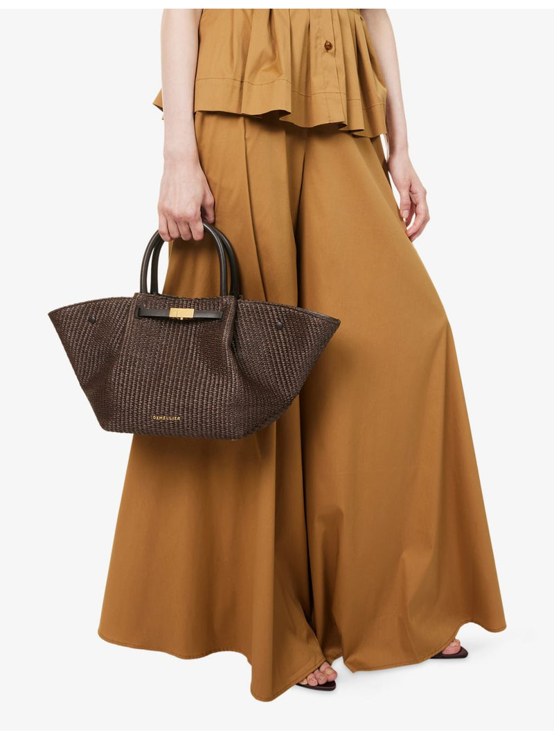 Demellier Midi New York raffia tote bag - British product