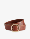 Buckled Leather Belt - XS
