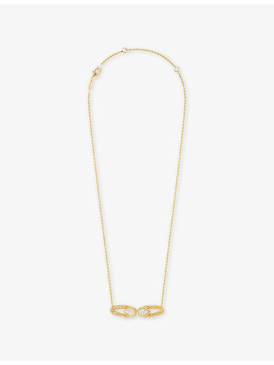 selfridges Boucheron Serpent Bohème Vintage 18ct Yellow Gold Diamond Pendant Necklace 0.25ct 38-44cm- Buy online at McGrocer