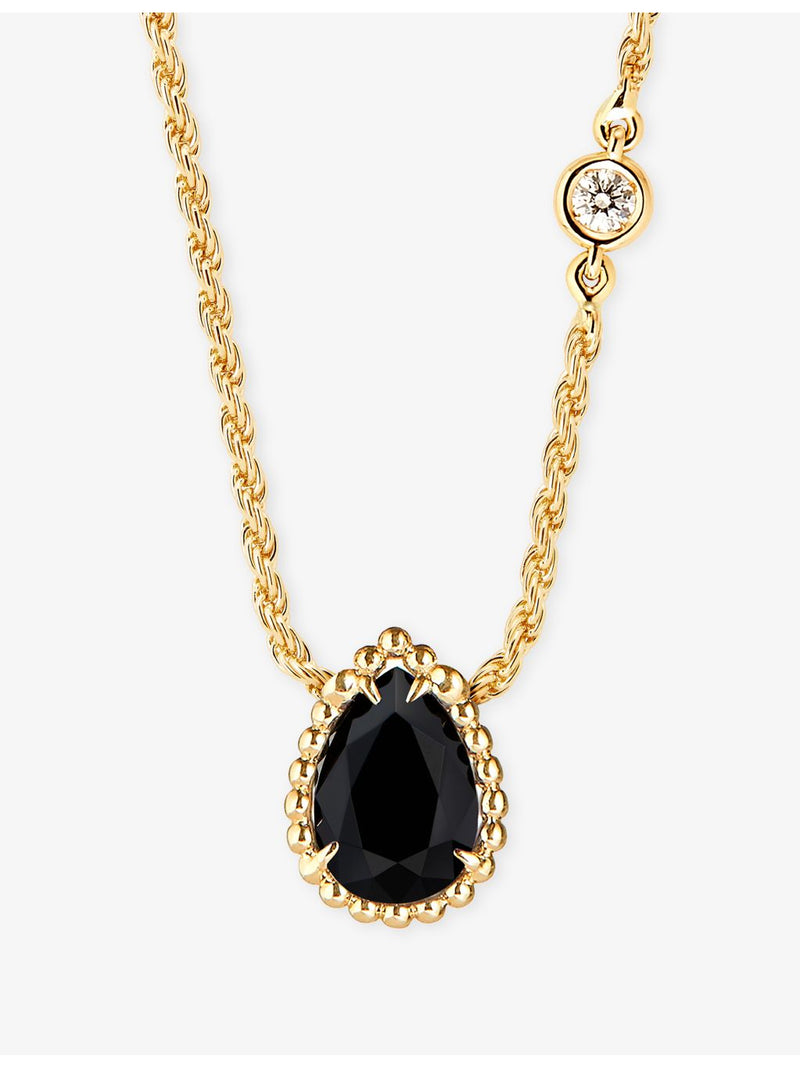 Boucheron Serpent Bohème XS pendant necklace 18ct gold onyx diamond, UK version