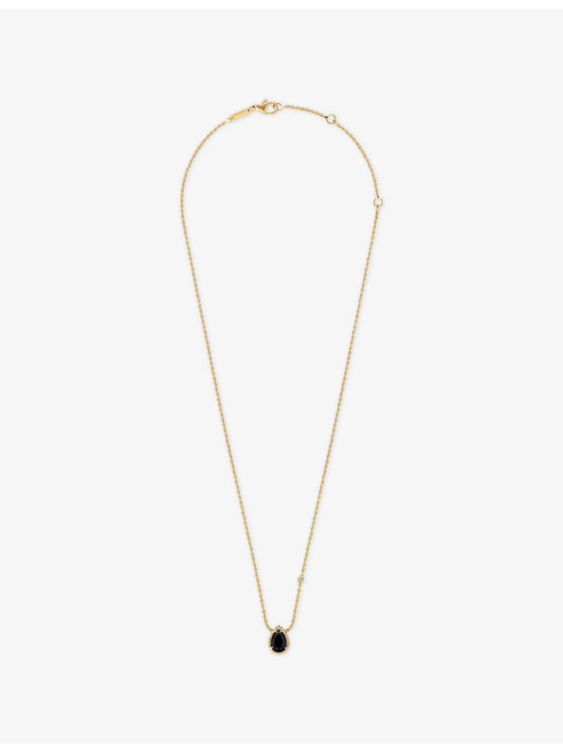Boucheron Serpent Bohème XS pendant necklace 18ct gold onyx diamond, UK version