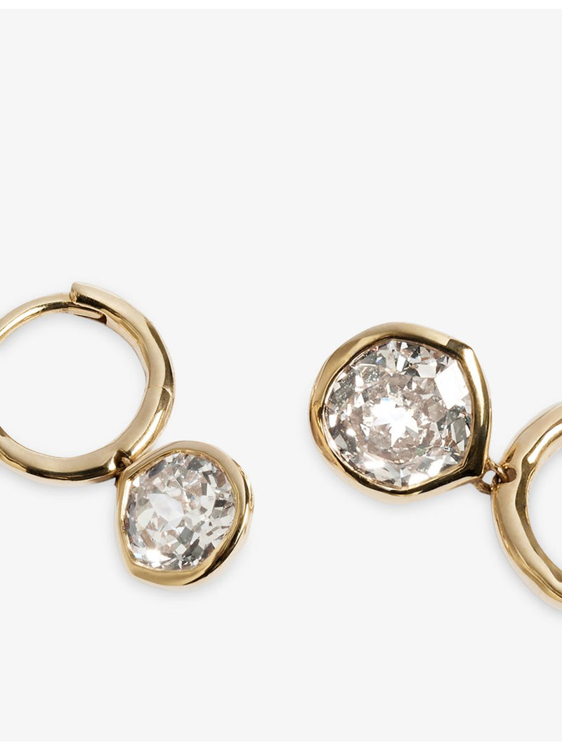 Monica Vinader hoop earrings 1ct lab-grown diamond, imported from the UK