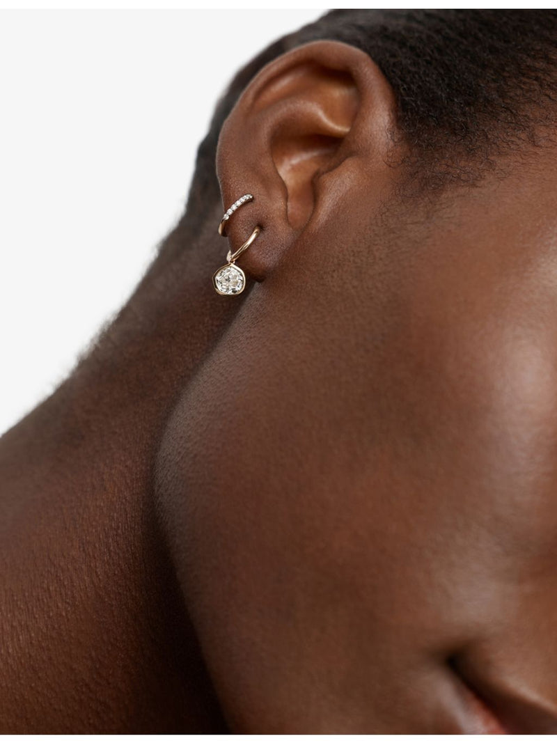 Monica Vinader hoop earrings 1ct lab-grown diamond, imported from the UK