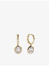 selfridges Monica Vinader Siren Solitaire 1ct Lab-Grown Diamond 14ct Yellow Gold Hoop Earrings- Buy online at McGrocer