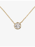 Monica Vinader Siren solitaire necklace 0.5ct lab-grown diamond 14ct yellow gold, UK version