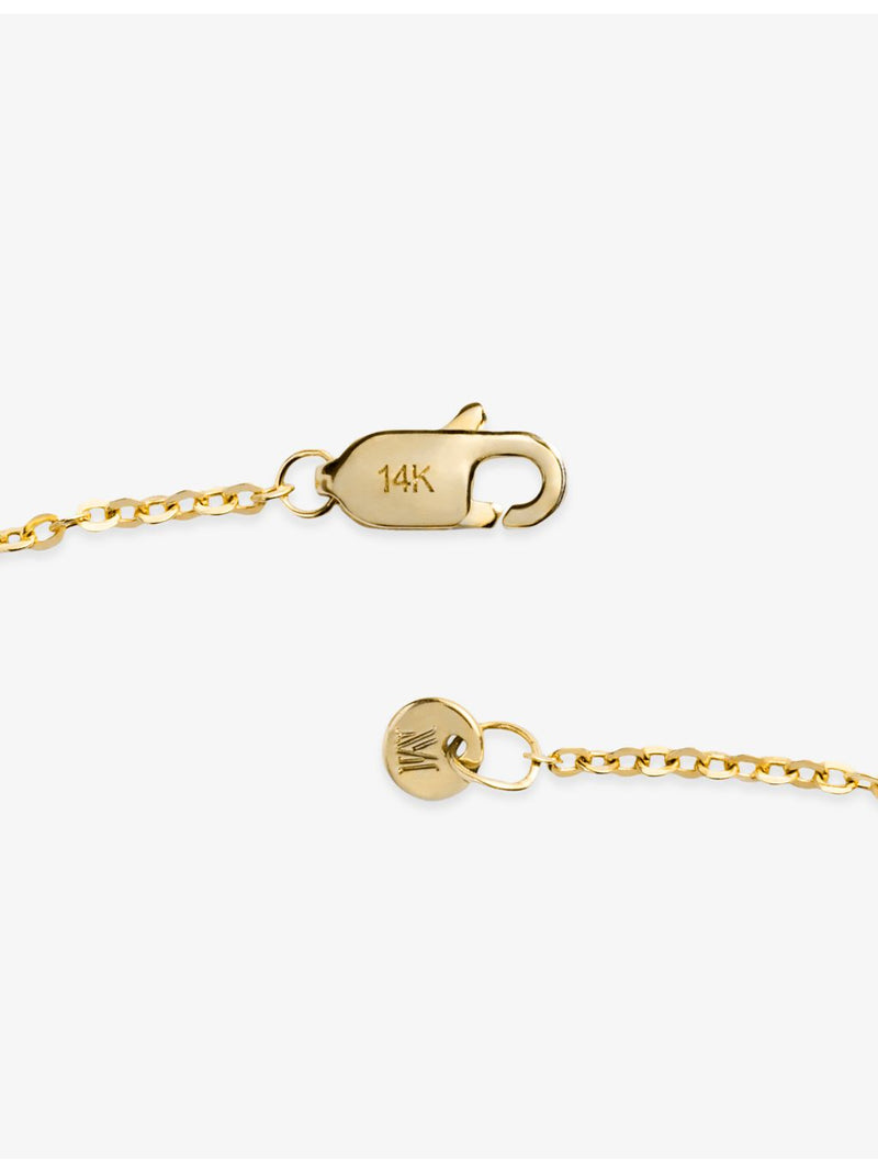 Monica Vinader Siren solitaire necklace 0.5ct lab-grown diamond 14ct yellow gold, UK version