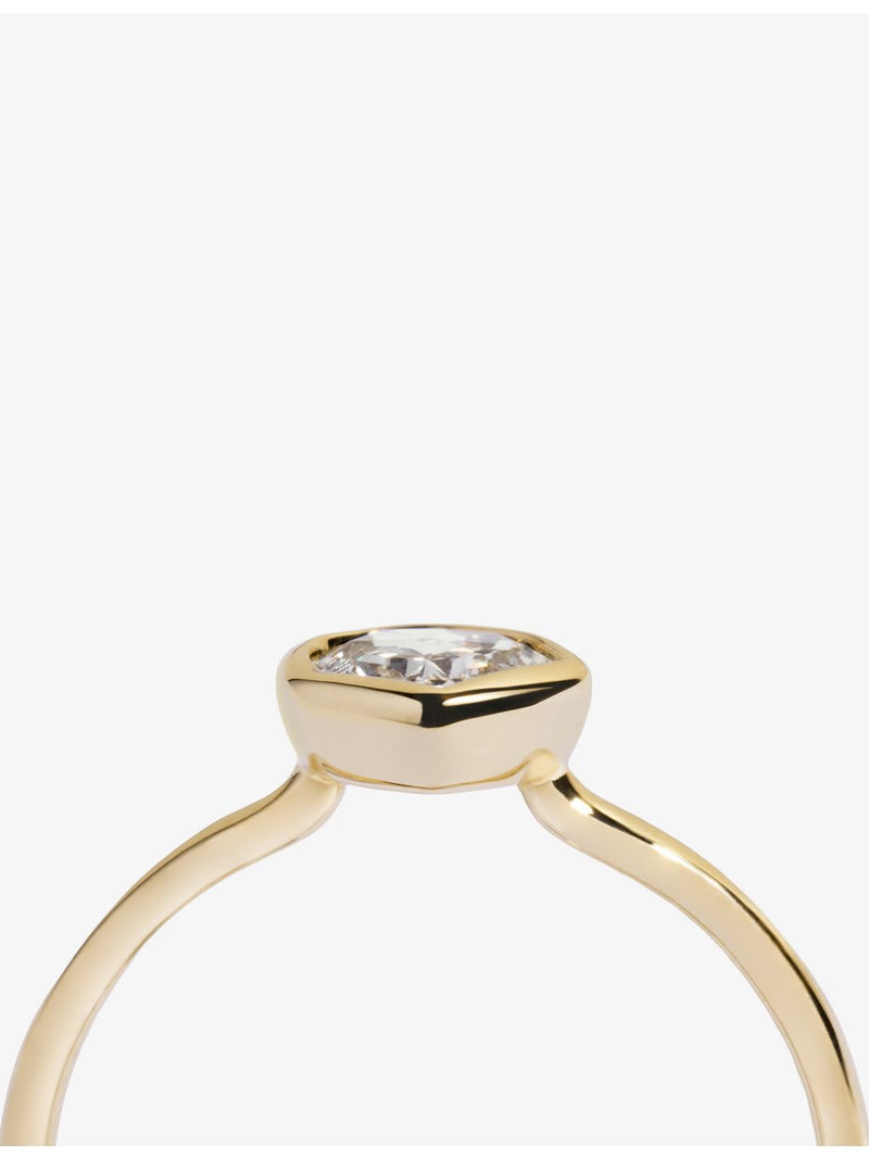 Monica Vinader solitaire ring 0.5ct diamond 14ct yellow gold - British product