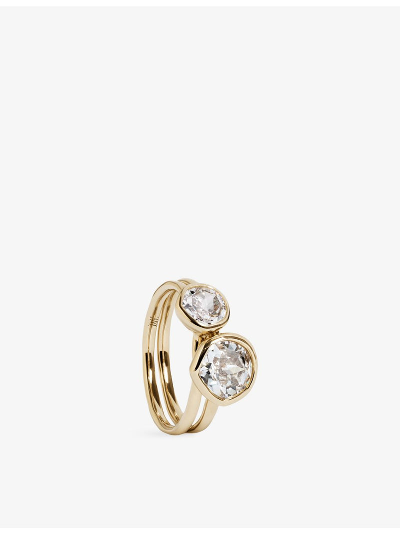 Monica Vinader solitaire ring 0.5ct diamond 14ct yellow gold - British product