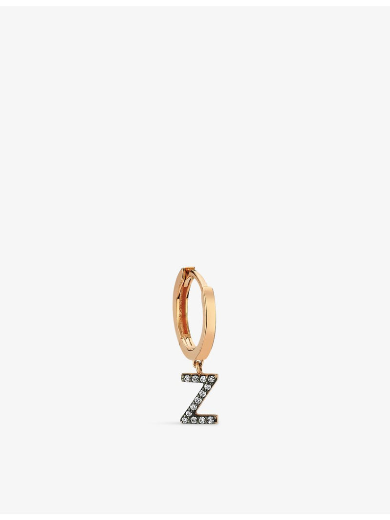 La Maison Couture 14ct rose gold initial Z single earring (British brand)