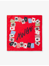 selfridges AWGE Cards Small Silk-Blend Bandana- Buy online at McGrocer