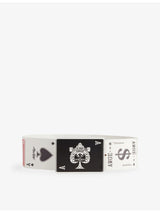 selfridges AWGE Cards Motif Leather Belt- Buy online at McGrocer