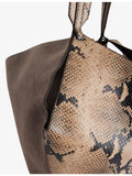 KHAITE Lotus small tote with snakeskin print, UK version