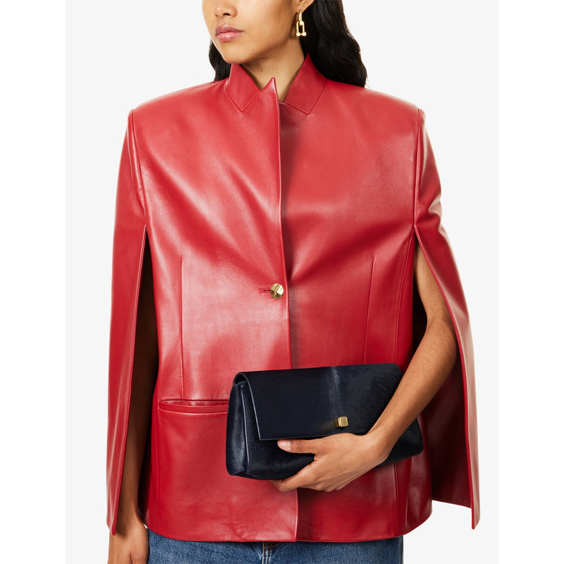 KHAITE Audrey pony hair leather clutch, imported from the UK