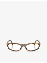 selfridges Miu Miu MU 01ZV Oval-Frame Acetate Eyeglasses- Buy online at McGrocer
