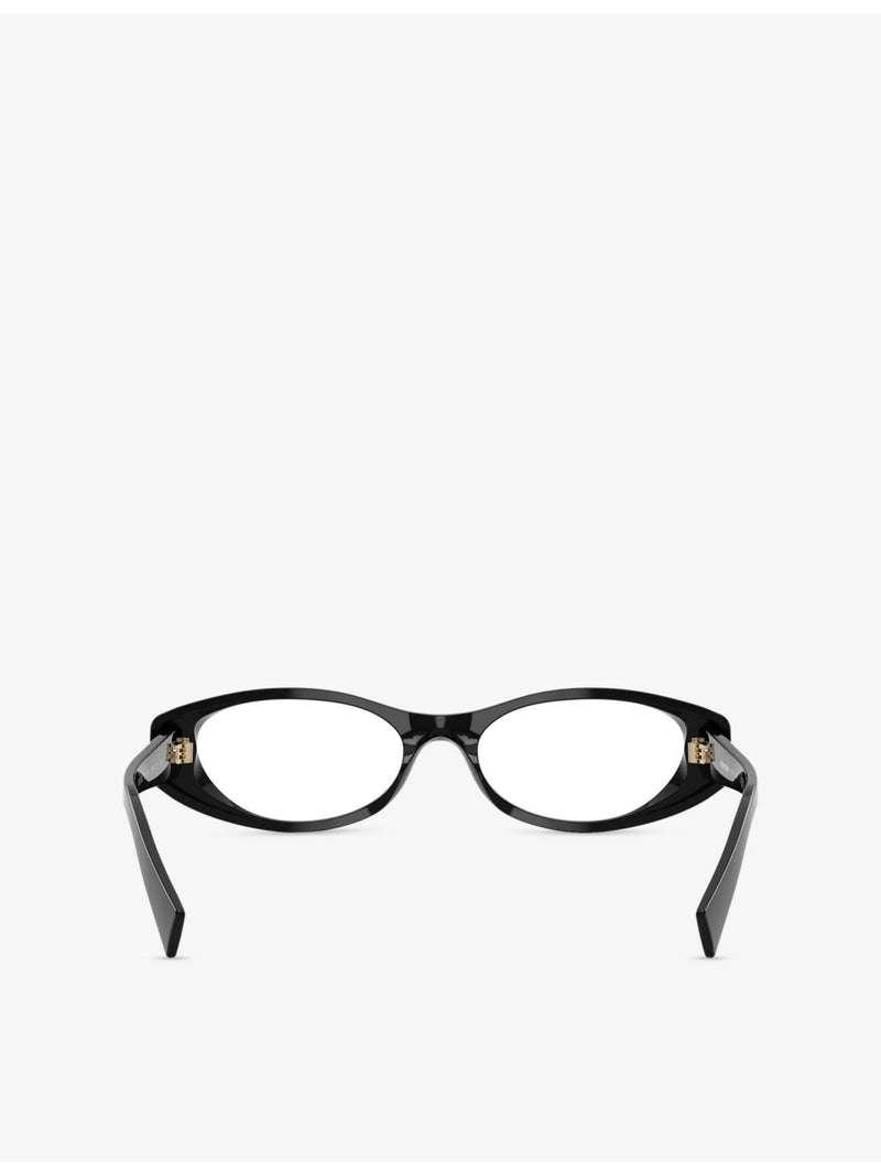 Miu Miu oval-frame acetate eyeglasses, UK version