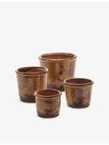 Serax Glazed Shades extra small terracotta flower pot - British product