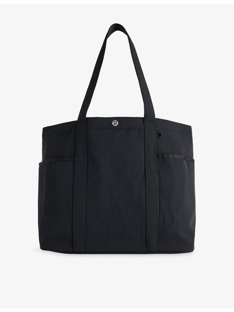 lululemon multi-pocket woven tote bag in nylon, UK version