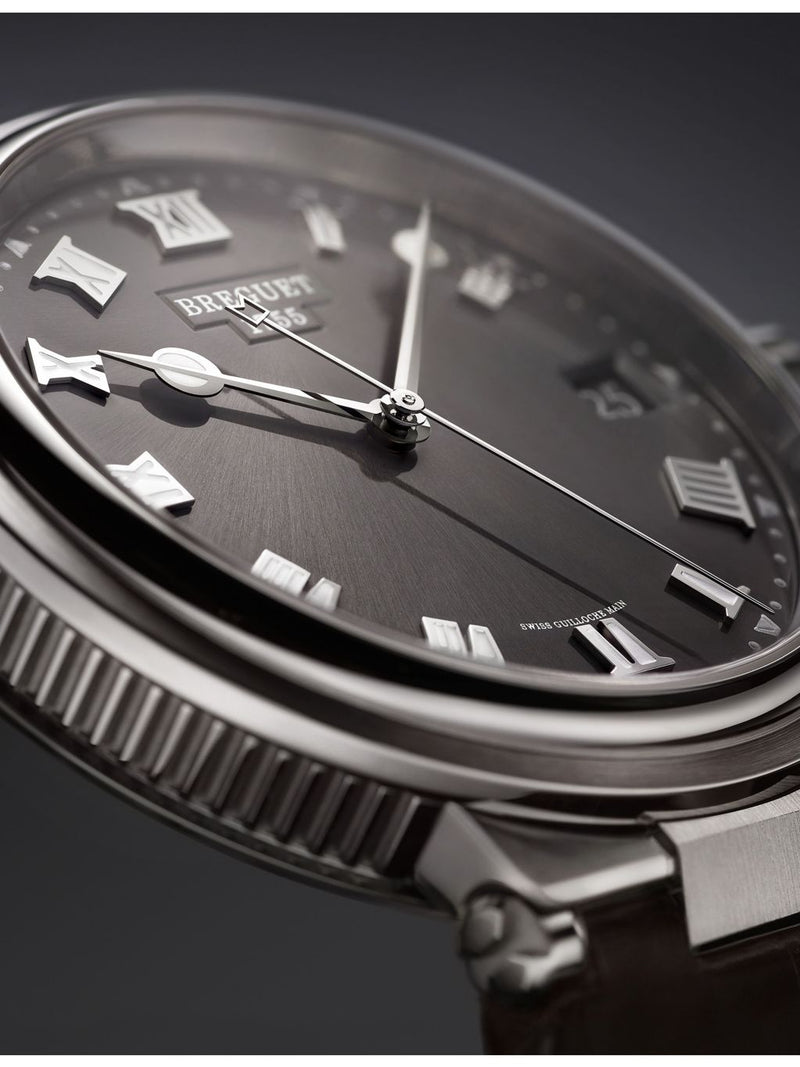 Breguet Marine 5517 automatic watch 40mm slate dial (British brand)