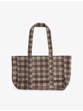 Damson Madder check cotton-canvas tote bag, UK version
