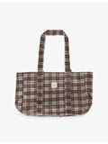 Damson Madder check cotton-canvas tote bag, UK version
