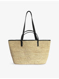 Zadig&Voltaire Wings raffia basket bag with leather straps, UK version