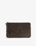 Zadig&Voltaire leather pouch angel embossed 28x17cm, UK version